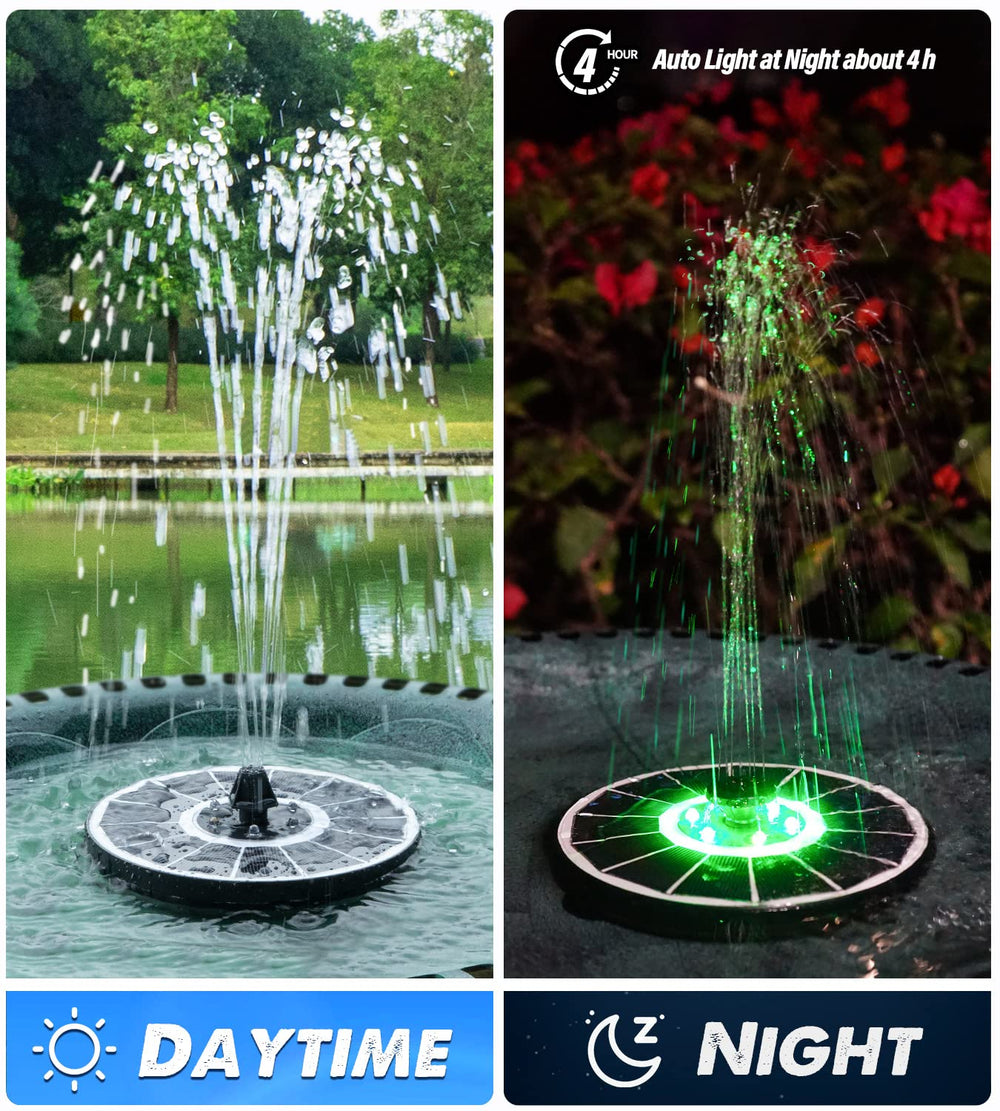 Top view of Yzert Solar Fountain with nozzles and rods
