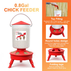 Top view of ZenxyHoC 0.8 Gal feeder with scoop