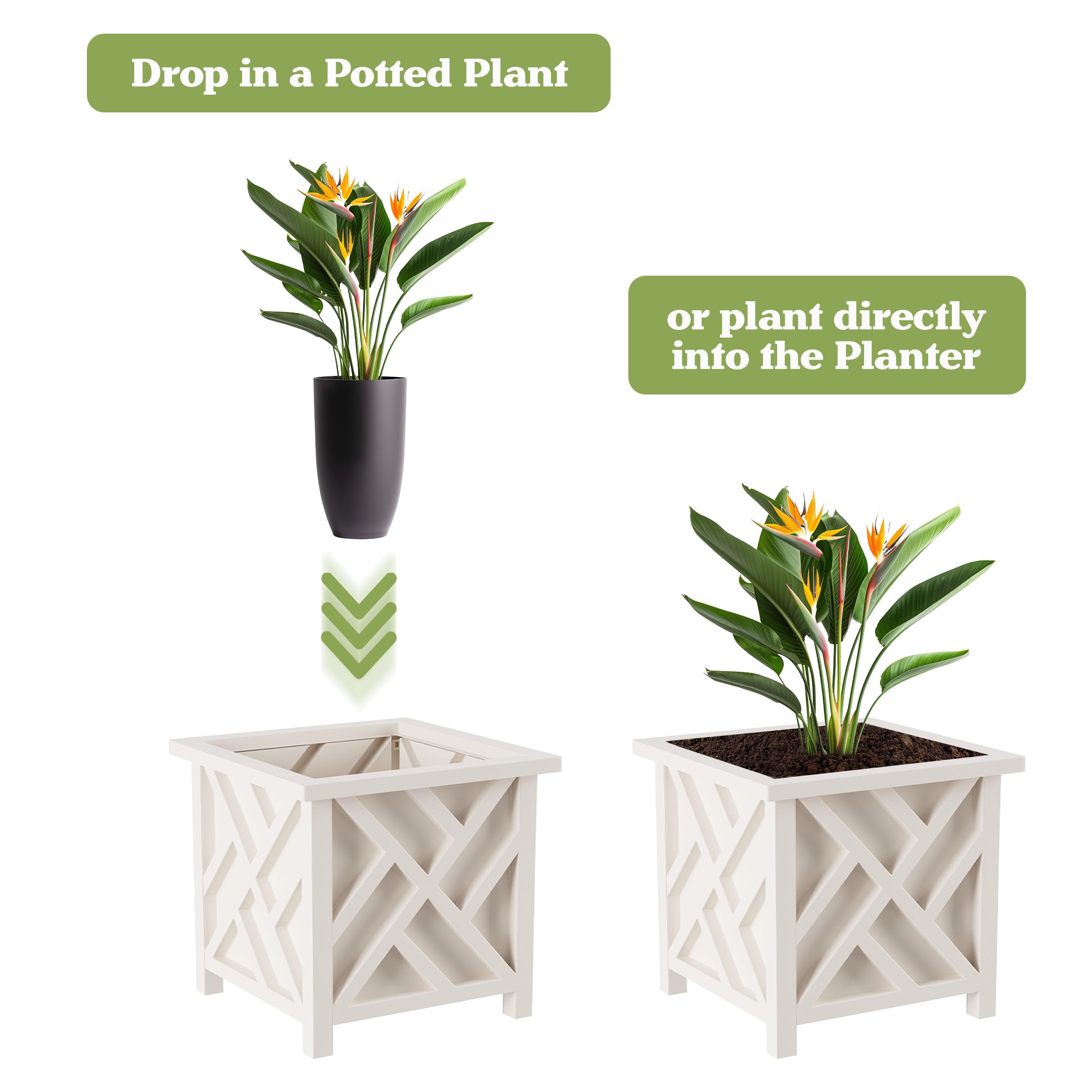 Top view showcasing the interior of the Pure Garden planter