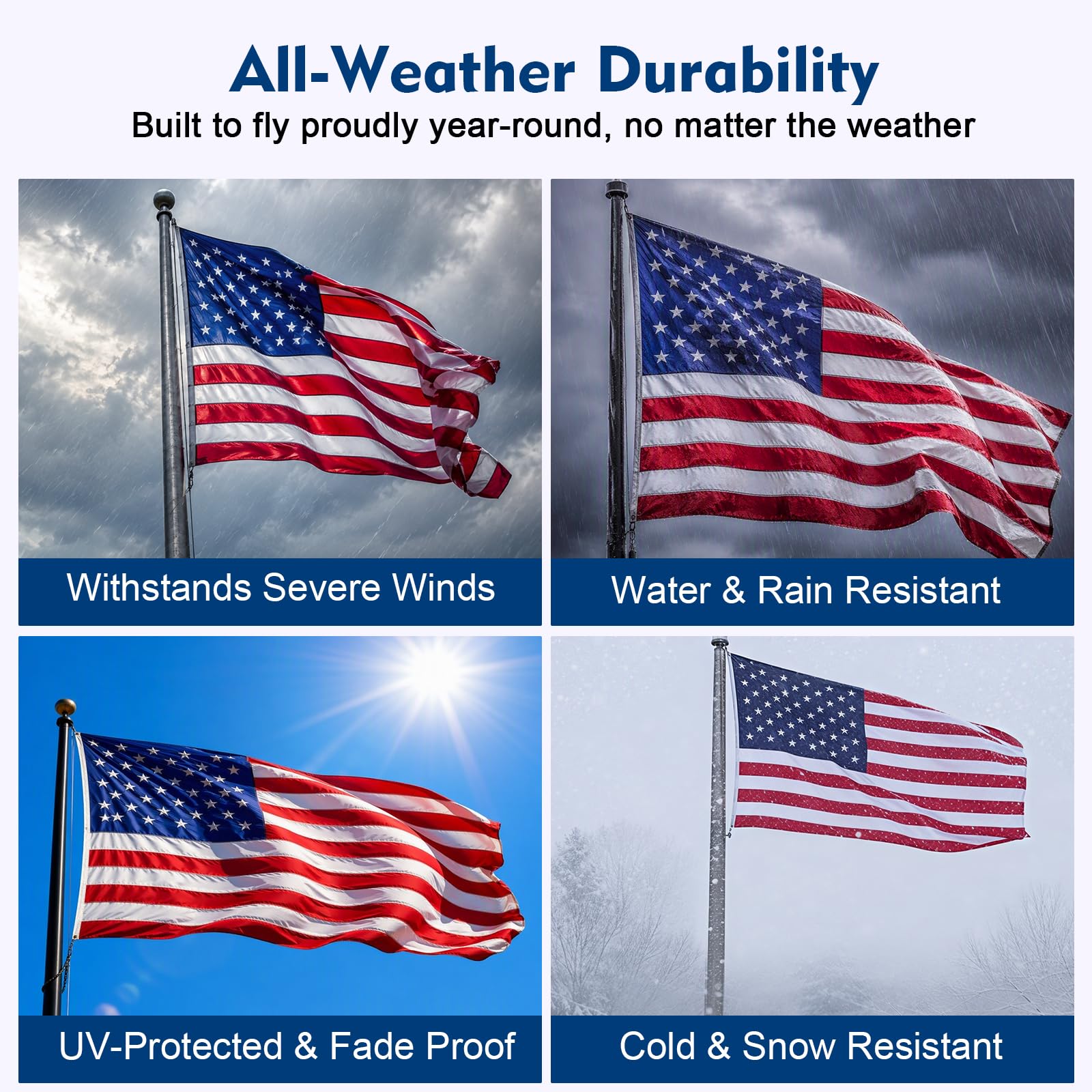 TOPFLAGS 5x8 FT American Flag in outdoor setting