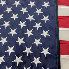 TOPFLAGS American Flag Garden Flag side view showing stitching detail