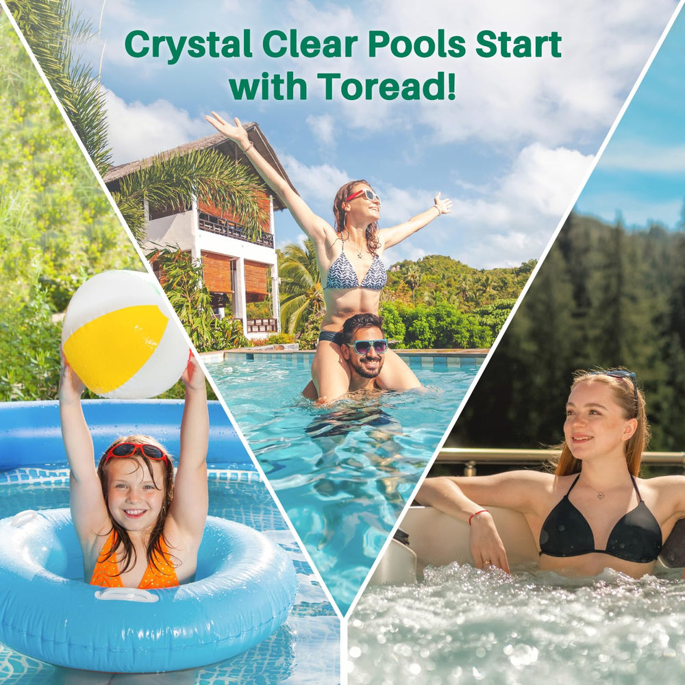TOREAD TRF-8409 Pool Filter displayed on a patio