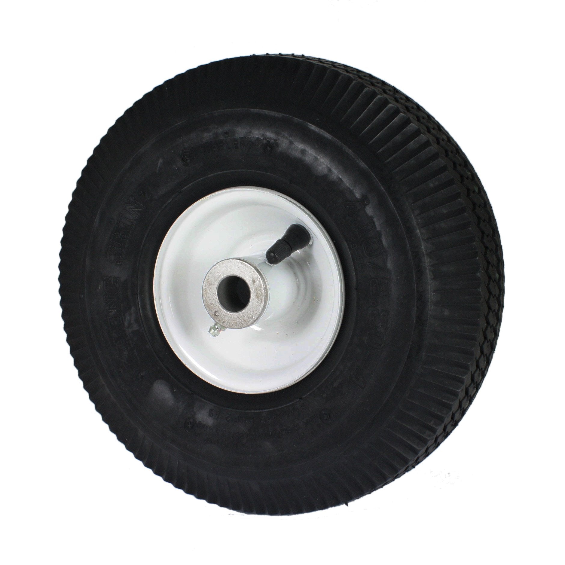 Toro Front Wheel and Tire Assembly 4.10/3.50-4, Cast Iron