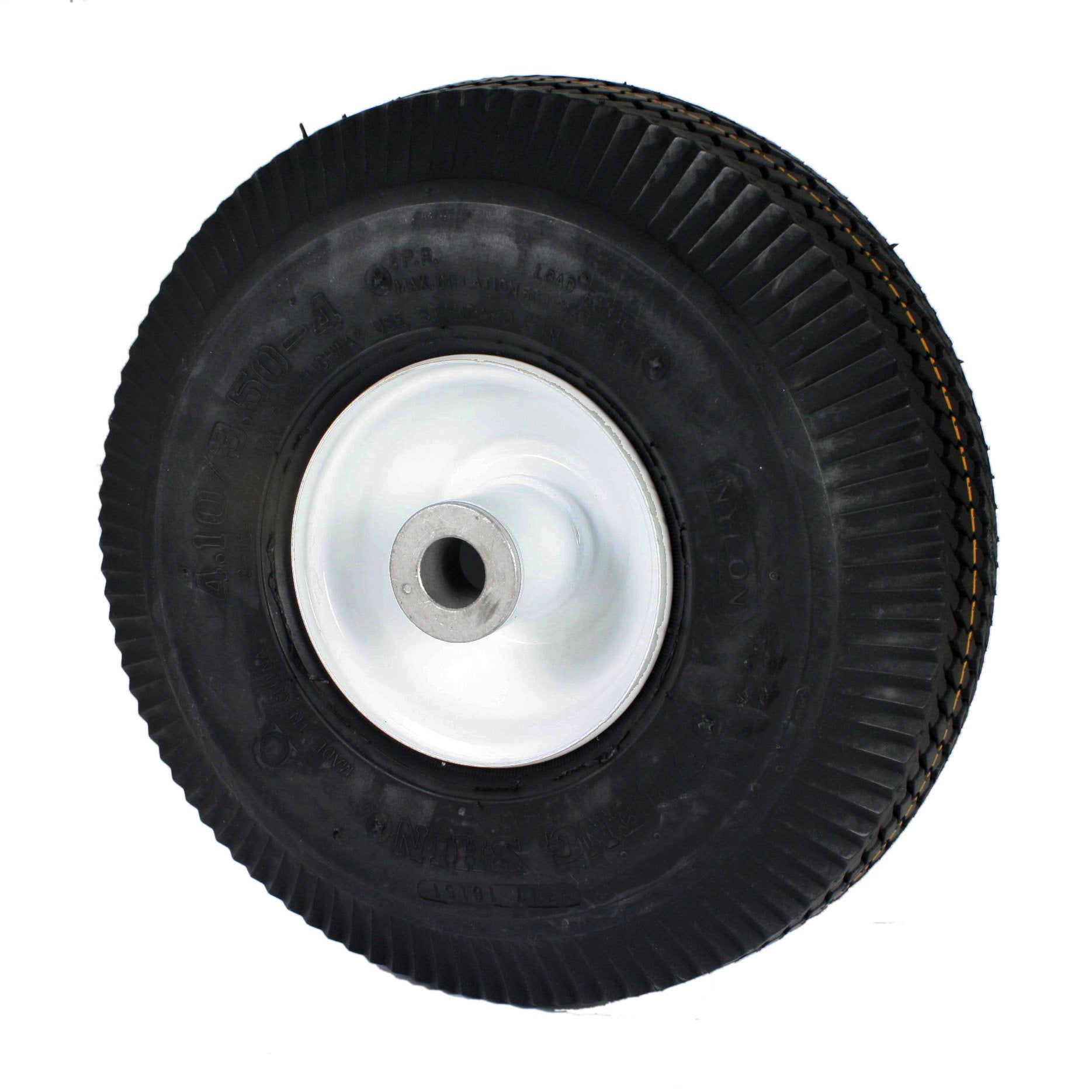 Toro Front Wheel and Tire Assembly 4.10/3.50-4, Cast Iron