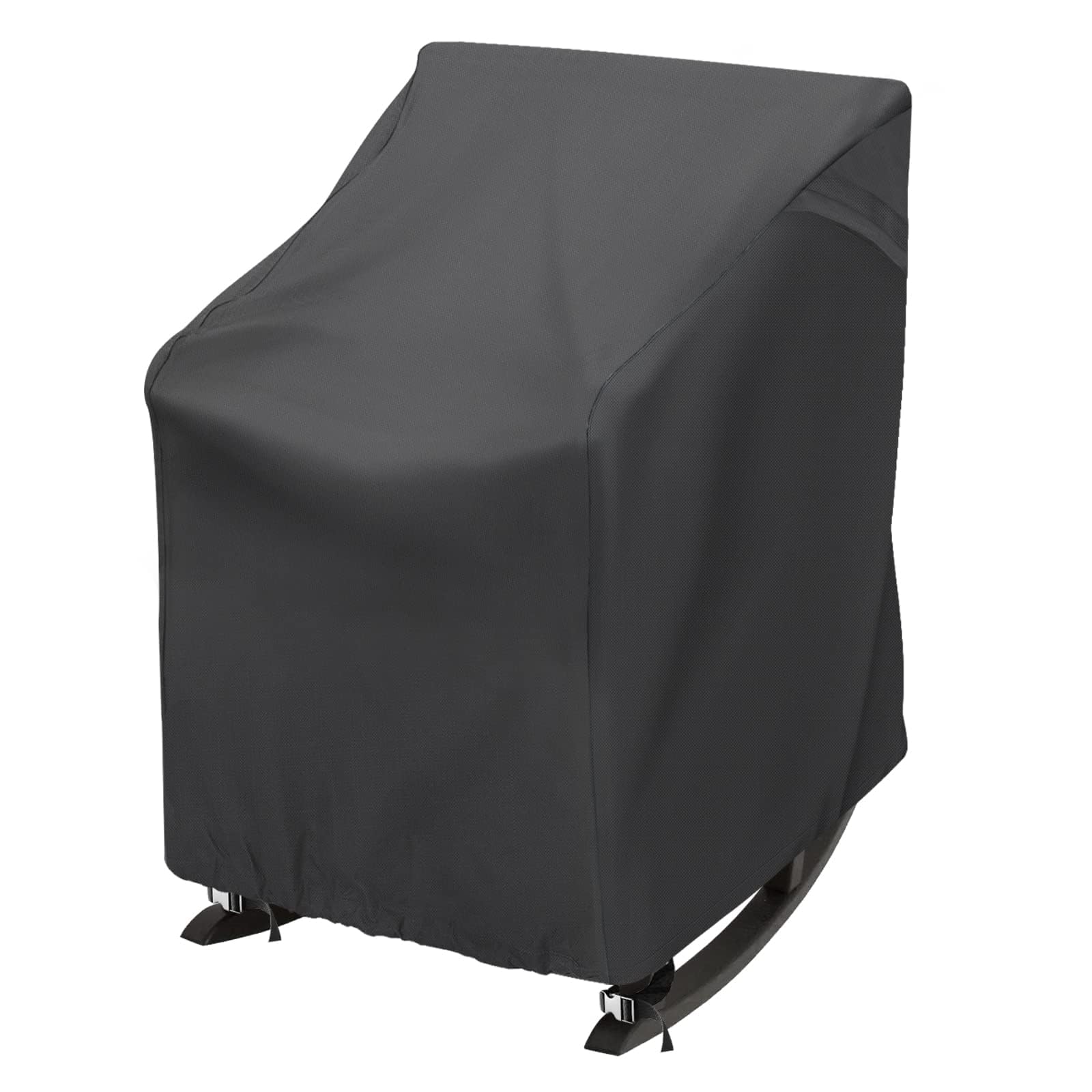 TORUTA Outdoor Rocking Chair Cover front view in black