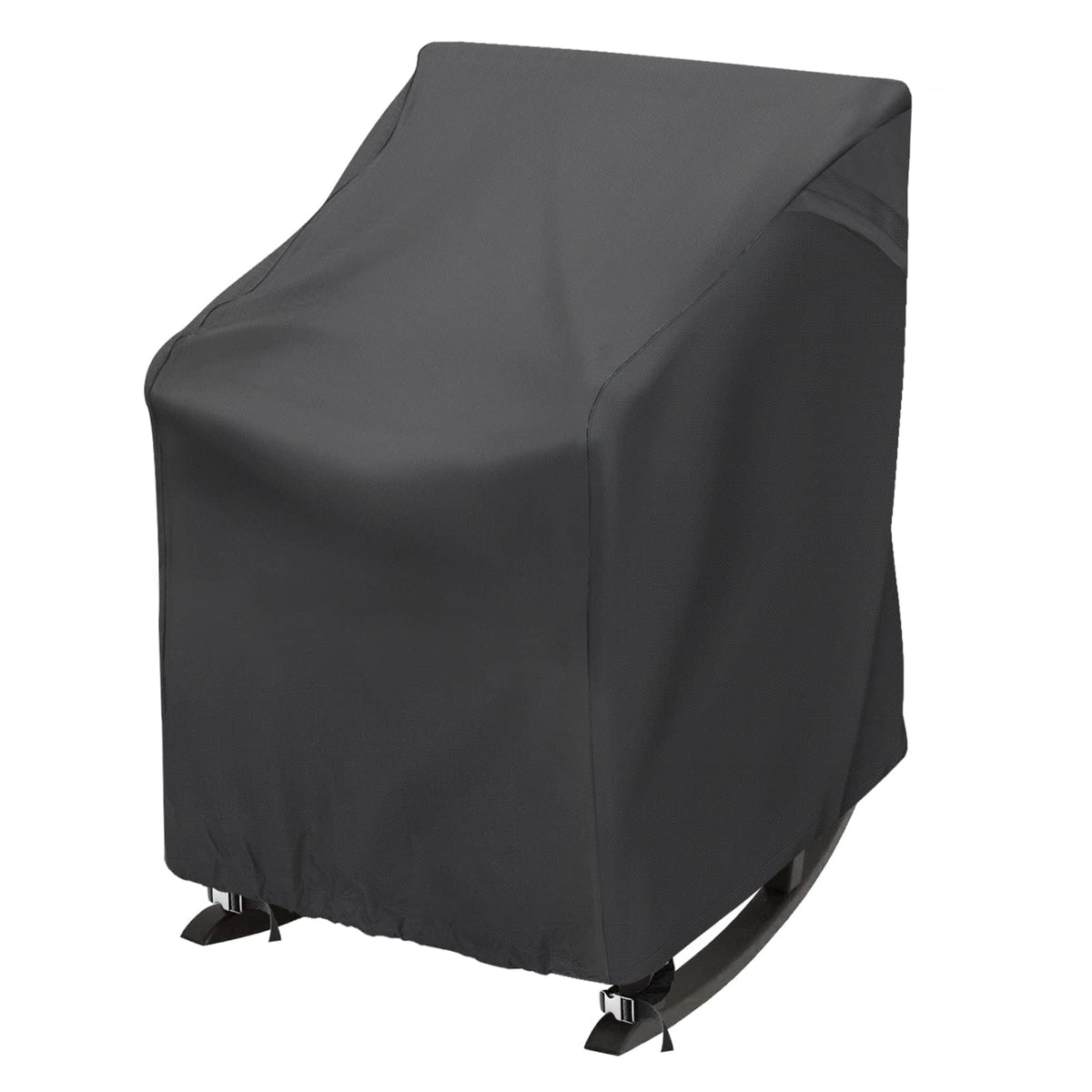 TORUTA Outdoor Rocking Chair Cover front view in black