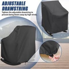 TORUTA Outdoor Rocking Chair Cover laid flat, showing size dimensions