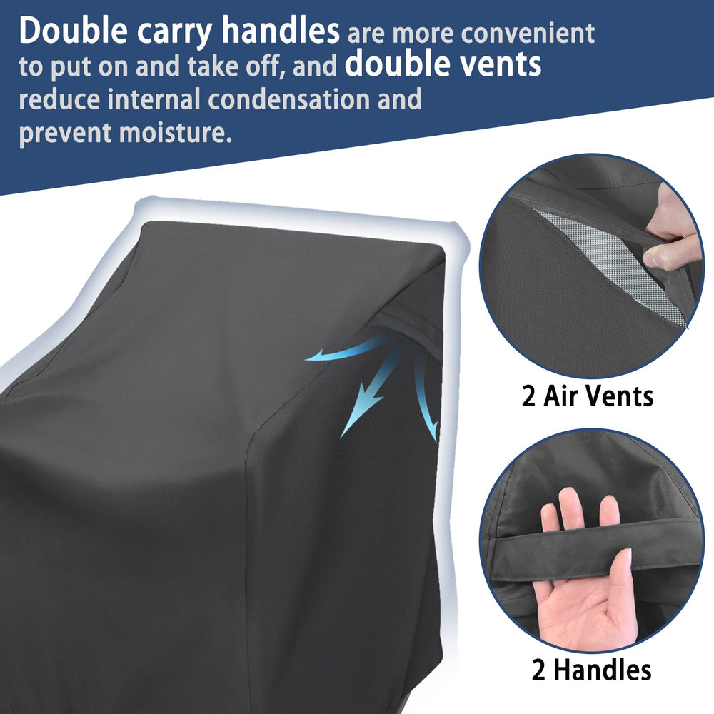 TORUTA Outdoor Rocking Chair Cover with air vents for airflow