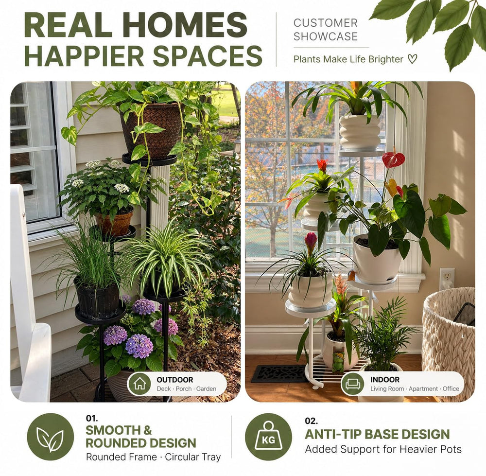 TOSKING plant stand displaying books and candles