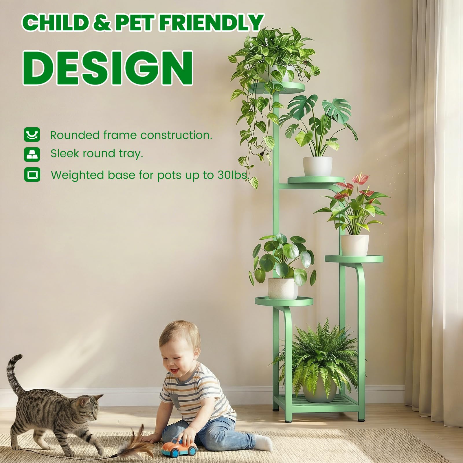 TOSKING plant stand in indoor living room setup