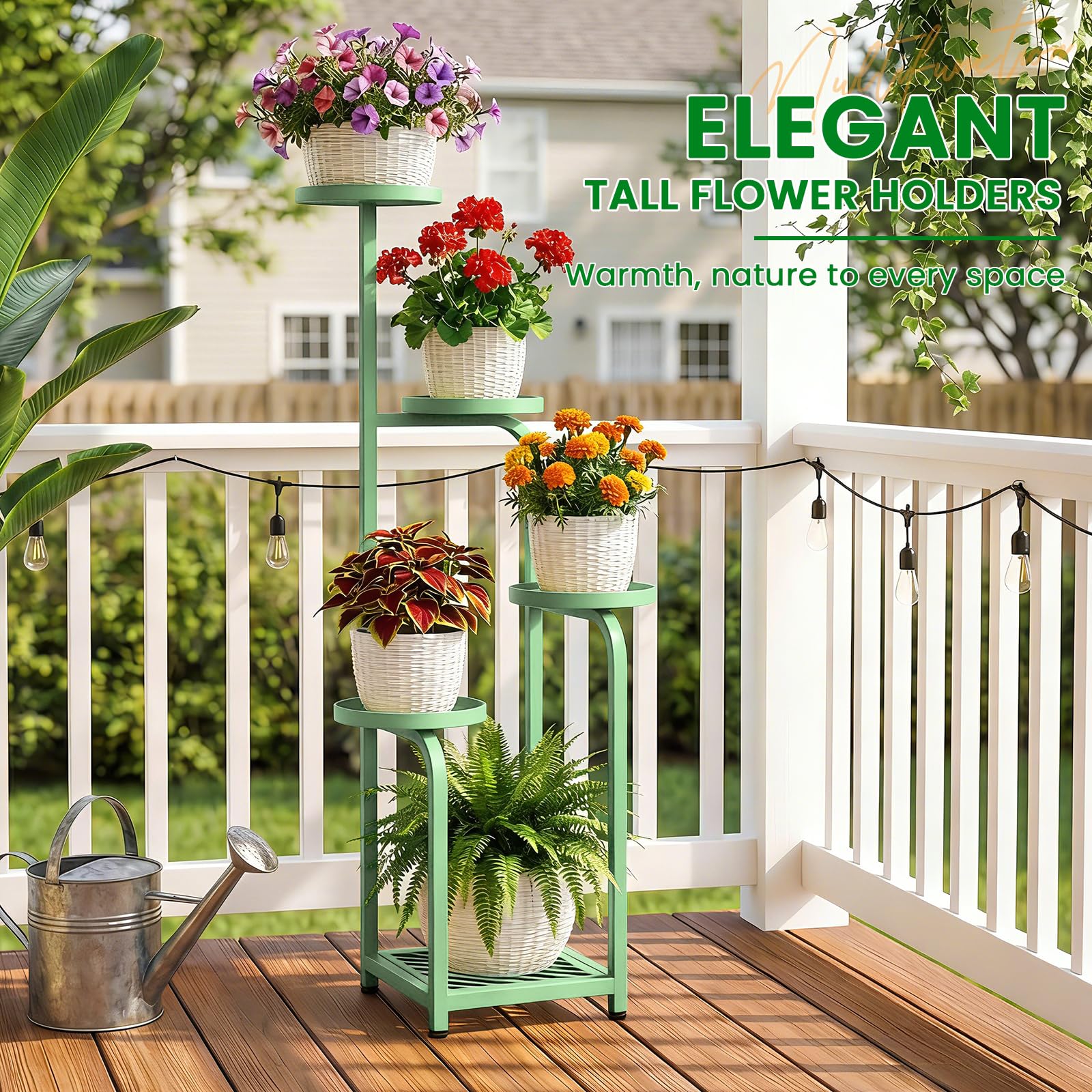 TOSKING plant stand showing adjustable feet