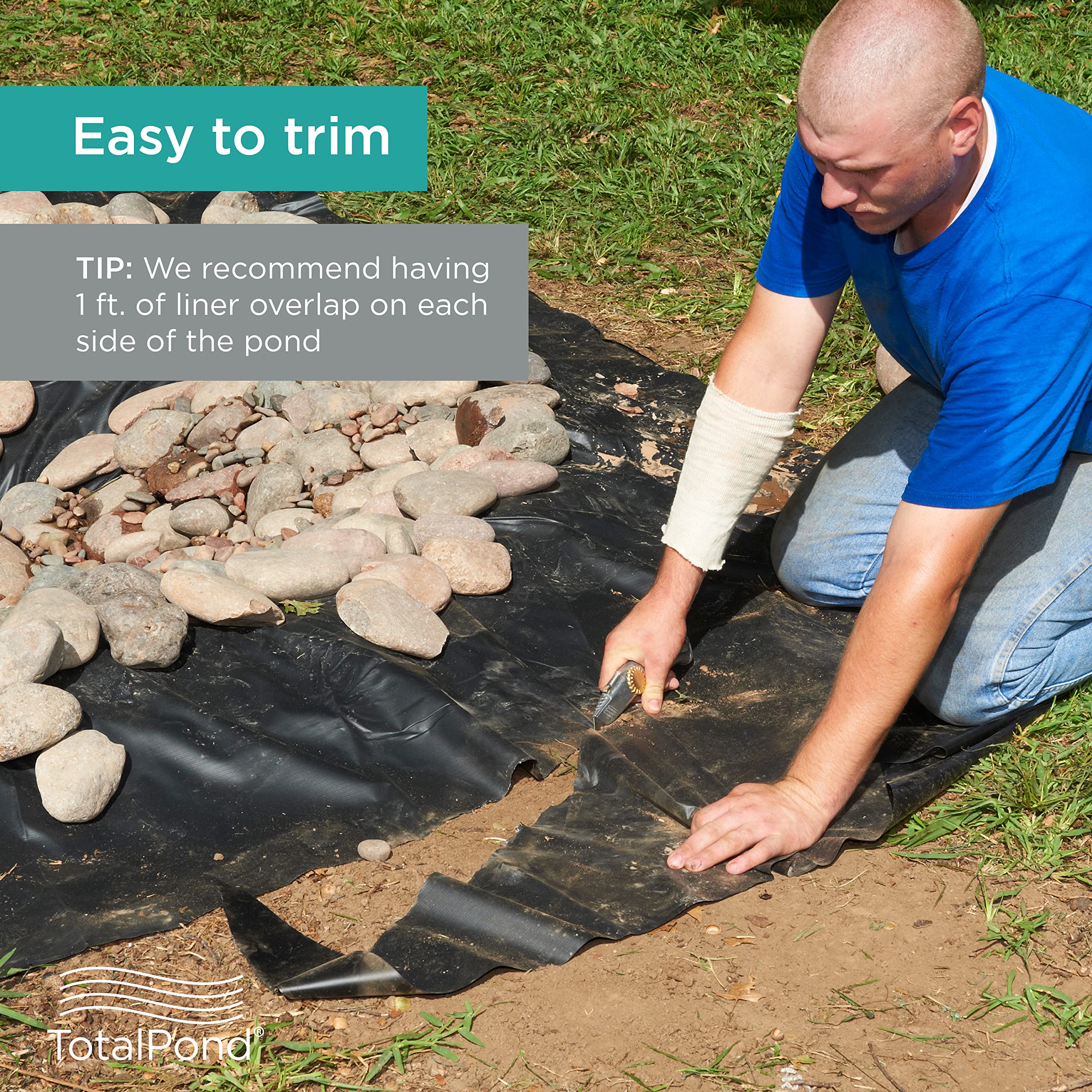 TotalPond Pond Liner with water feature