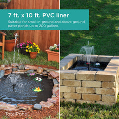 TotalPond PVC Pond Liner rolled up showing texture