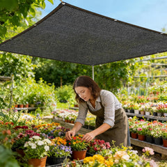TOTOZAKUL Shade Cloth 7x10 FT black mesh front view