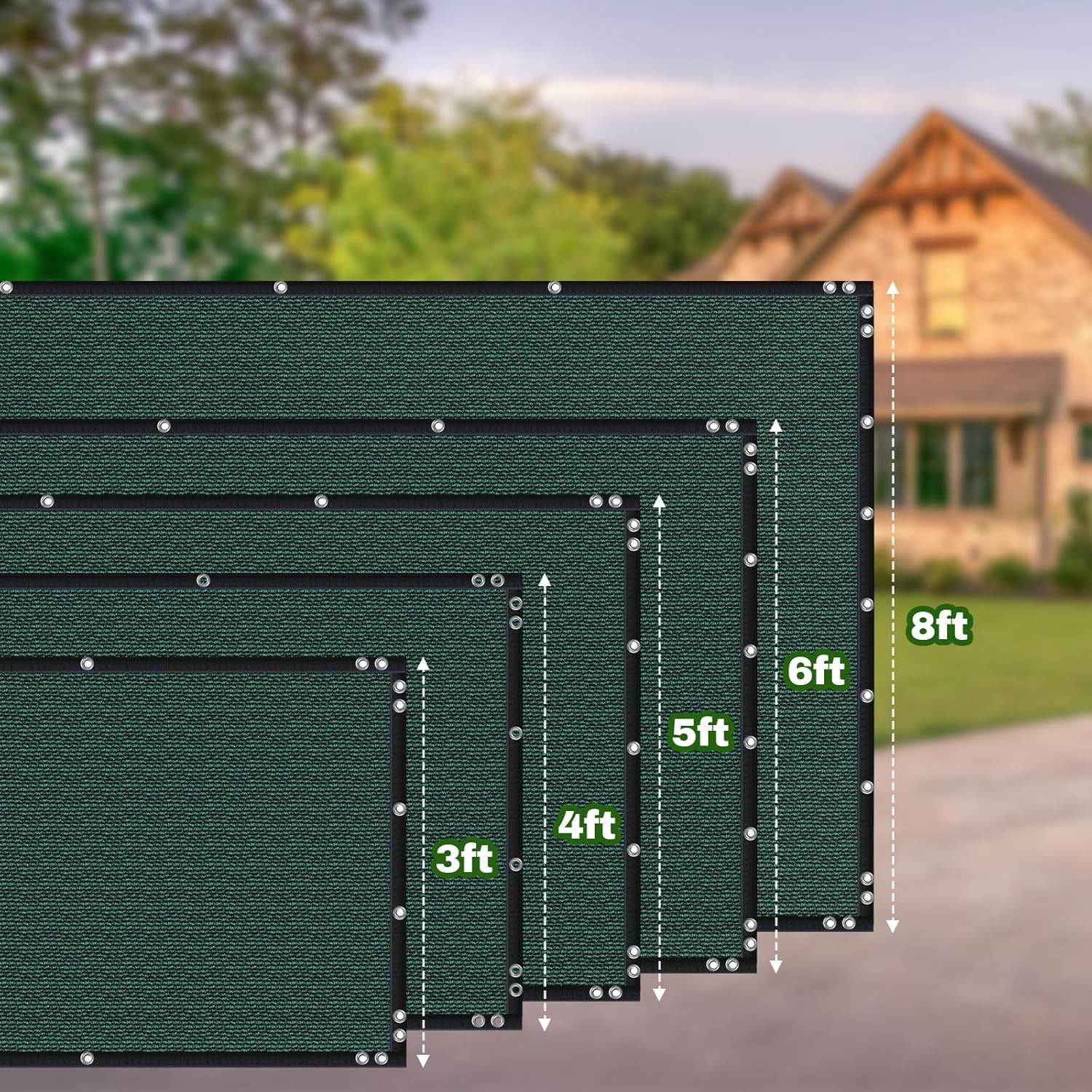 TOTU Privacy Screen Fence installation on a garden fence