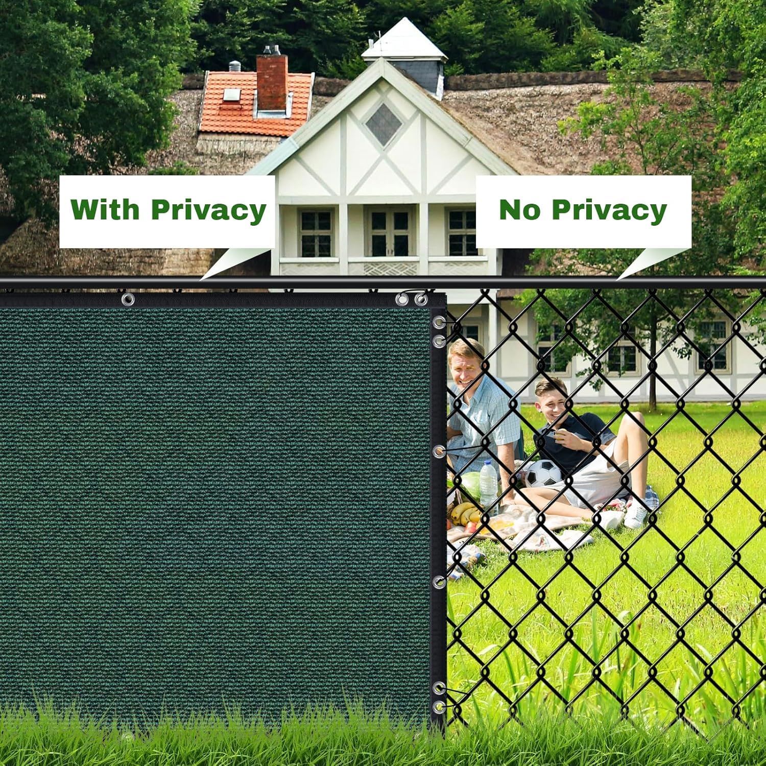 TOTU Privacy Screen Fence outdoors blocking views