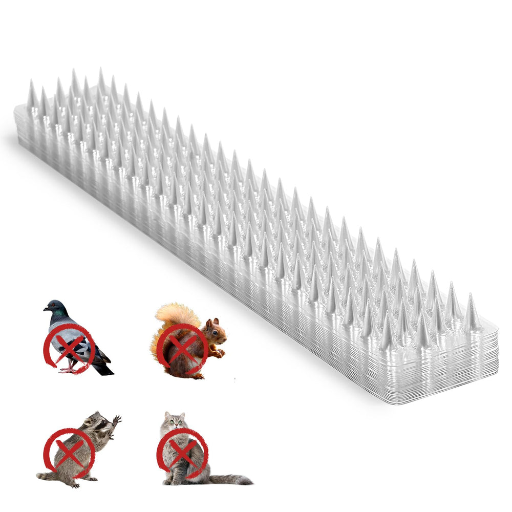 Touri 24 Pcs Clear Bird Spikes front view