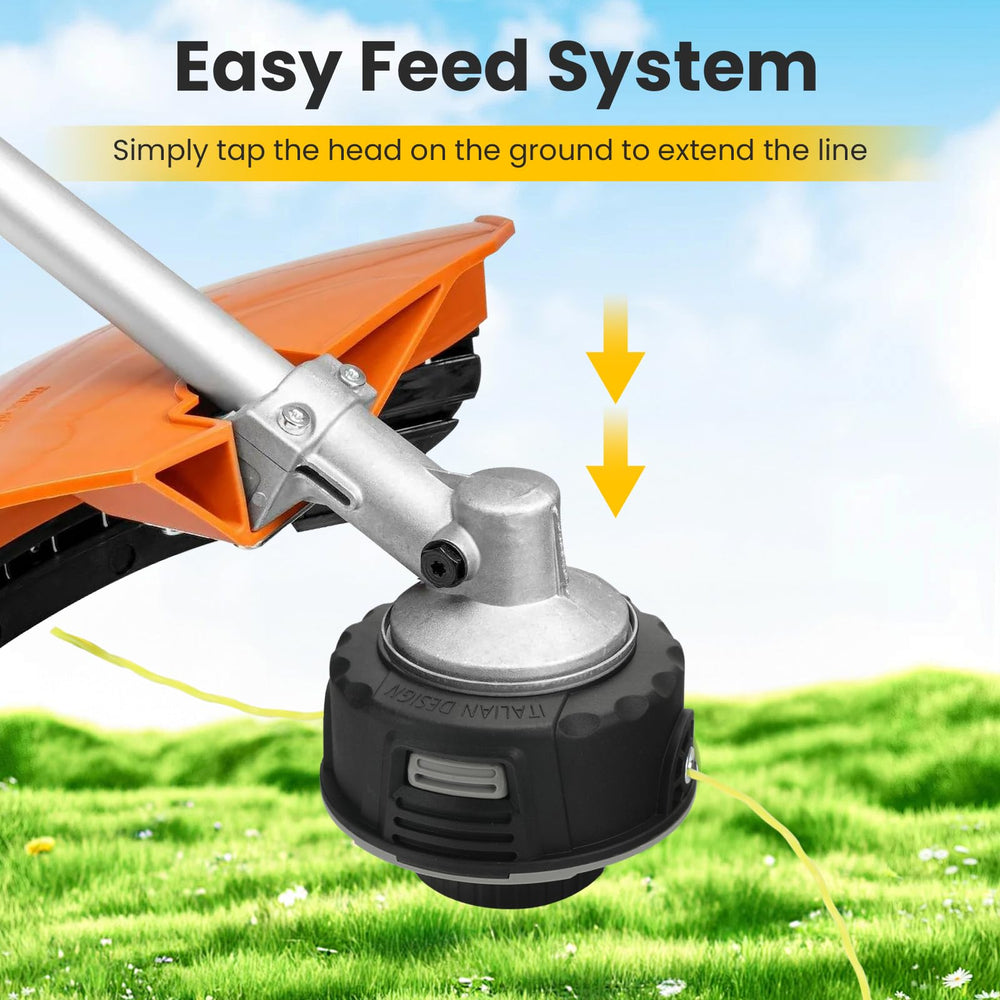 Toussaint Universal Weed Eater Head back view with mounting details