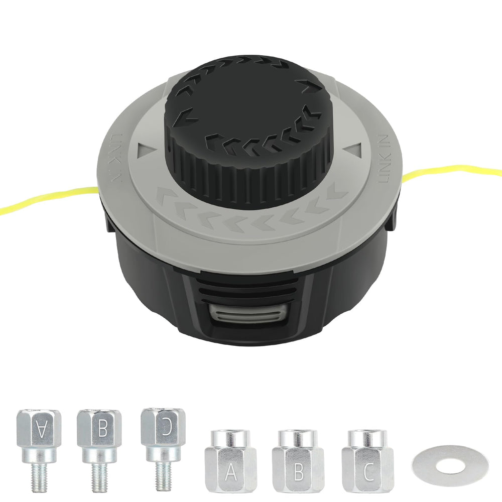 Toussaint Universal Weed Eater Head front view with grey trimmer line