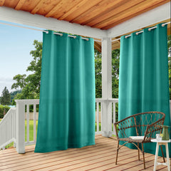 TOWN & COUNTRY BASICS Cabana Curtain Panel, Teal, front view