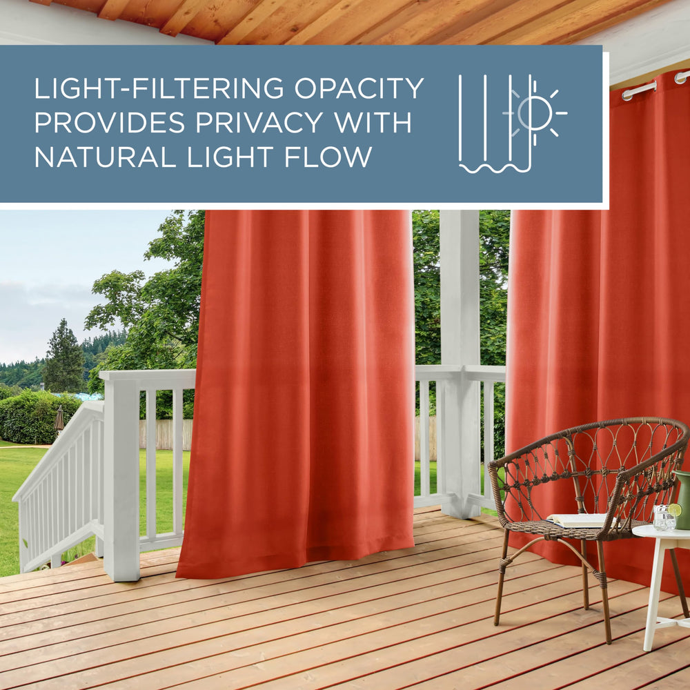 TOWN & COUNTRY BASICS Cabana curtains displayed in a stylish setting