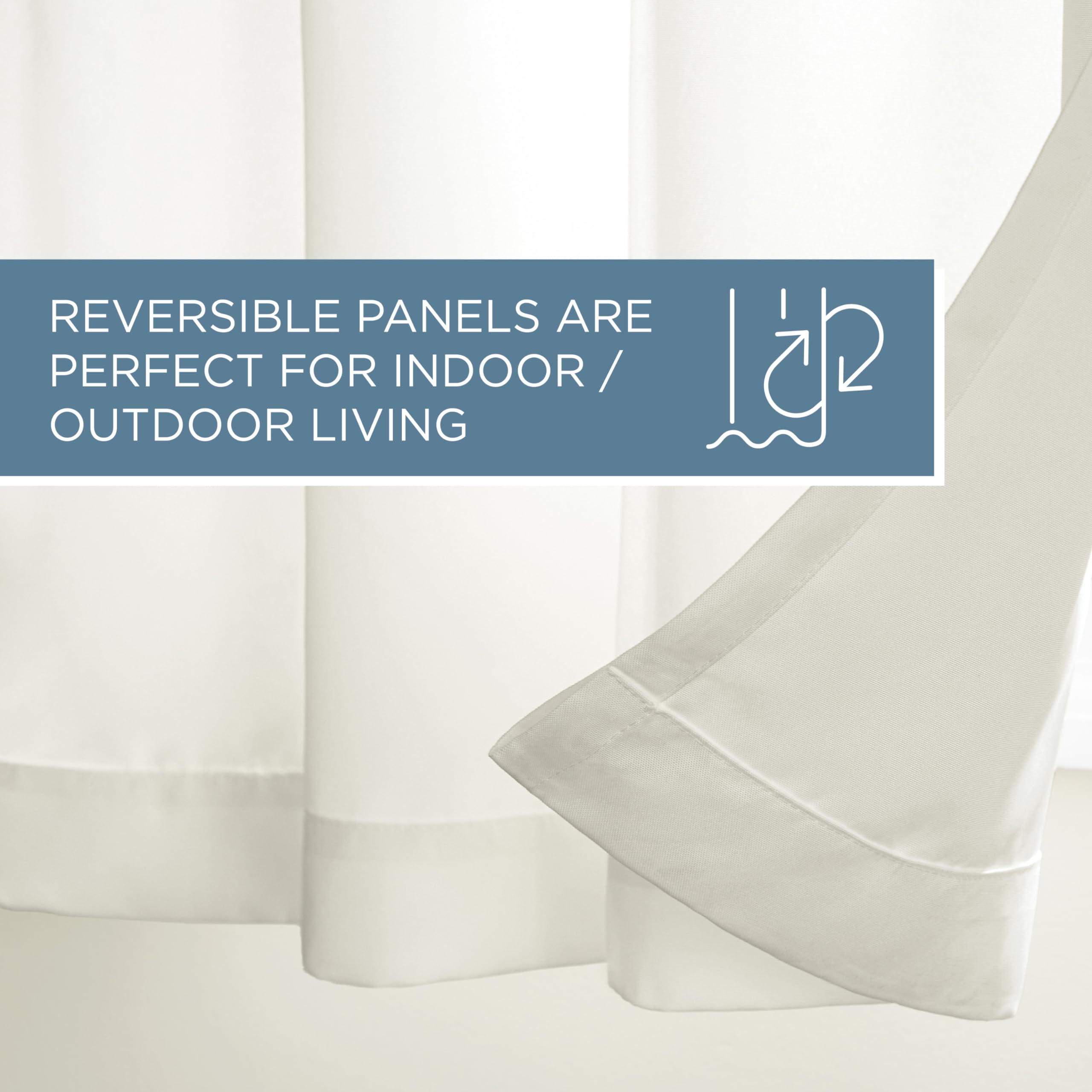 TOWN & COUNTRY BASICS Cabana Curtains Vanilla close-up of material