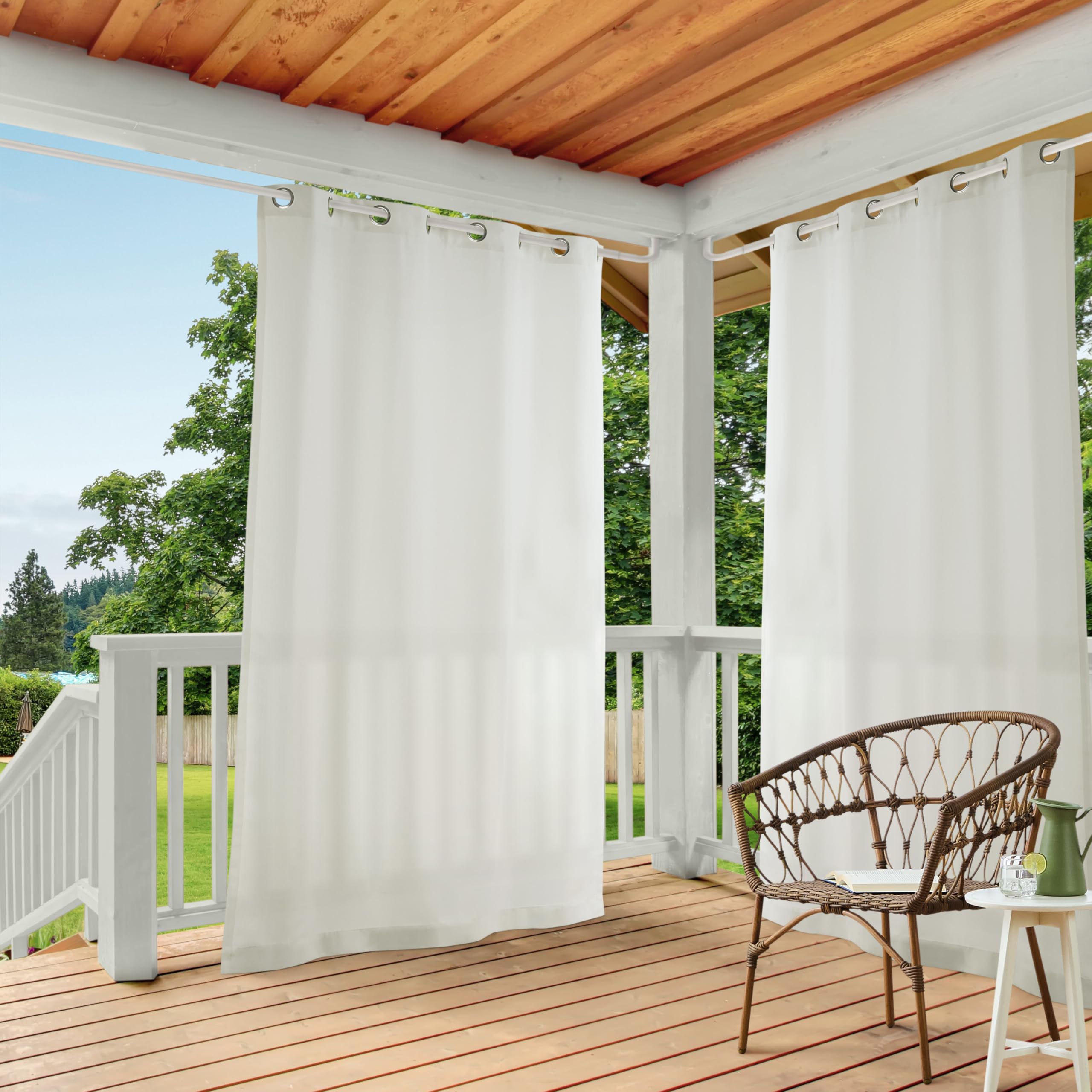 TOWN & COUNTRY BASICS Cabana Curtains Vanilla front view