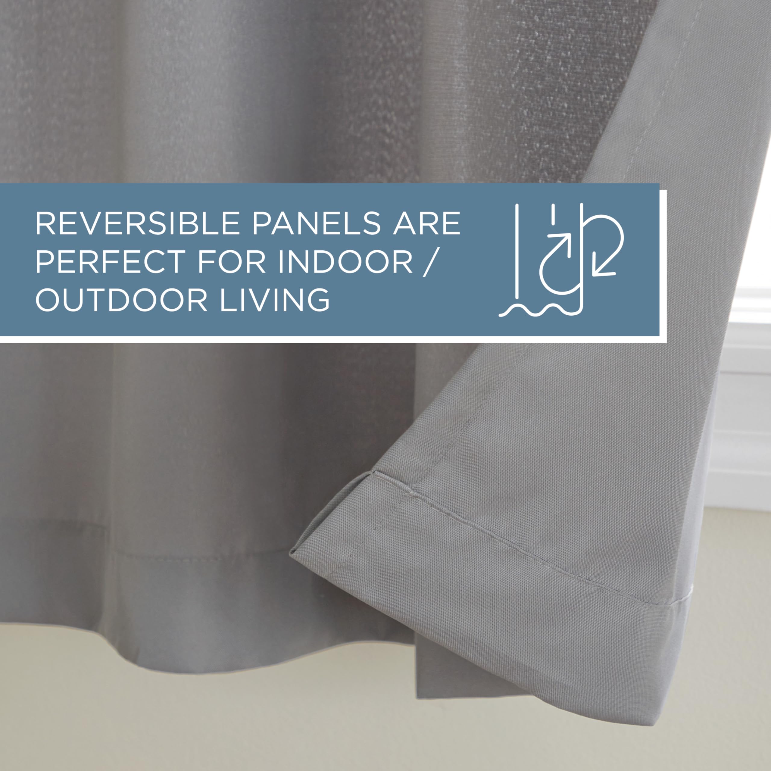TOWN & COUNTRY BASICS Cabana Solid Heavyweight Curtain Panel in sunroom