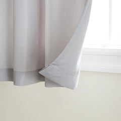 TOWN & COUNTRY BASICS Cabana Solid Heavyweight Curtain Panel in Taupe, grommet detail