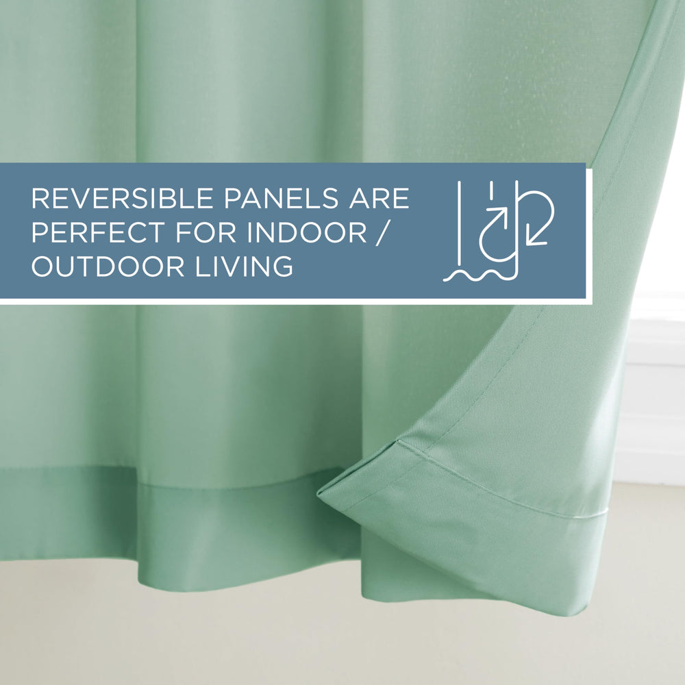 TOWN & COUNTRY BASICS curtain panel in outdoor setting