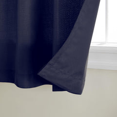 TOWN & COUNTRY BASICS curtain panels displayed outdoors
