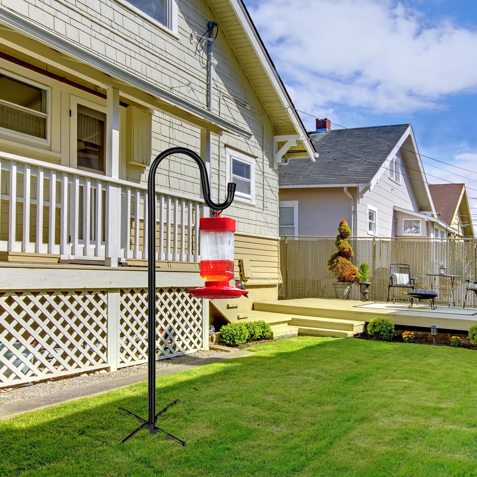 ToyHotels shepherd hook with hanging lantern