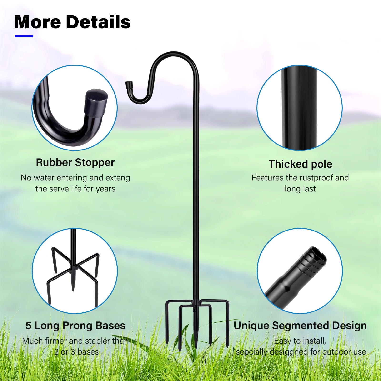 ToyHotels Shepherd Hooks 94 Inch, close-up of prongs