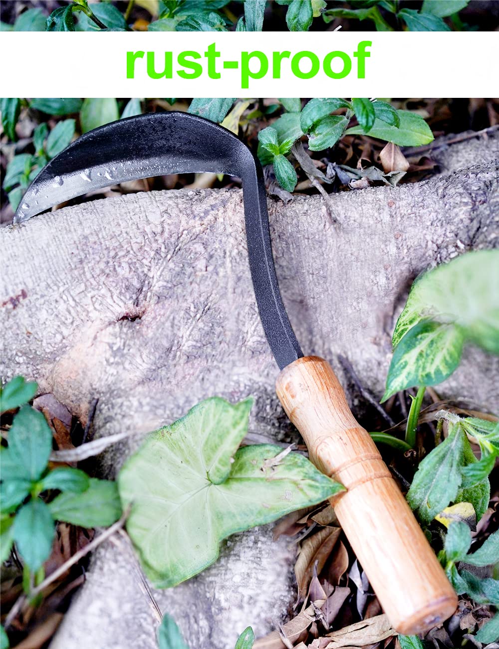 TOYPOPOR 11 inch Weeding Sickle Hoe packaging display