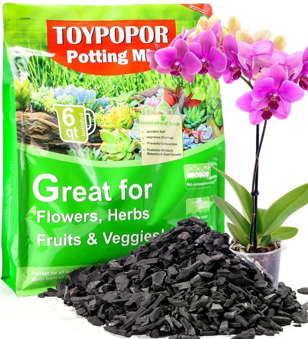 TOYPOPOR Horticultural Charcoal 6 Quart bag front view