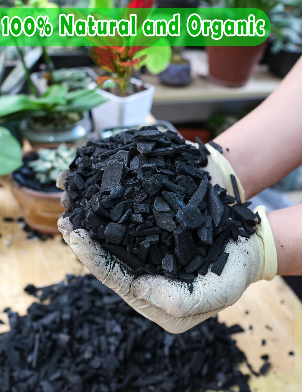TOYPOPOR Horticultural Charcoal close-up of texture