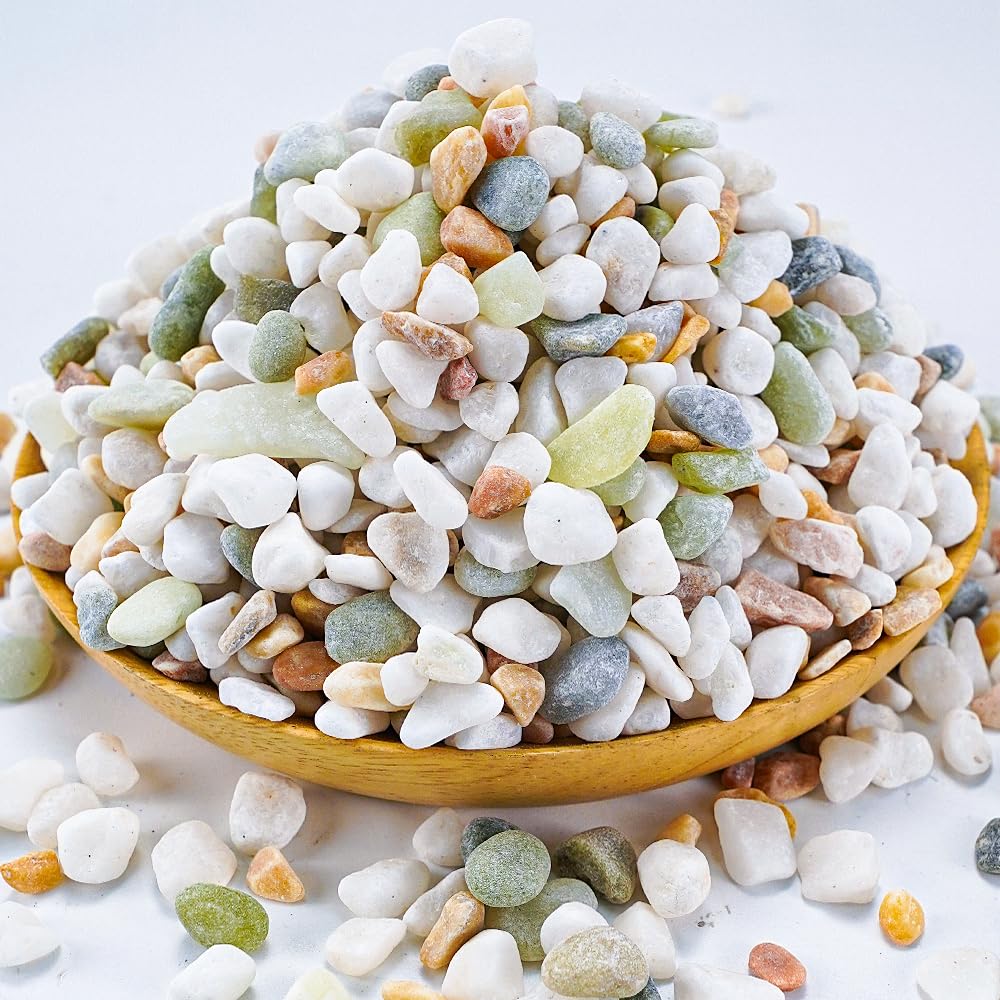 TOYPOPOR Mixed Colour Decorative Rocks in a 6 lb bag