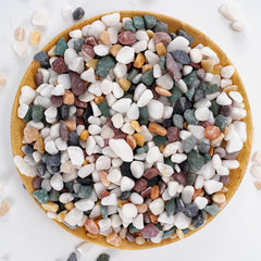 TOYPOPOR natural decorative pebbles in mixed colours