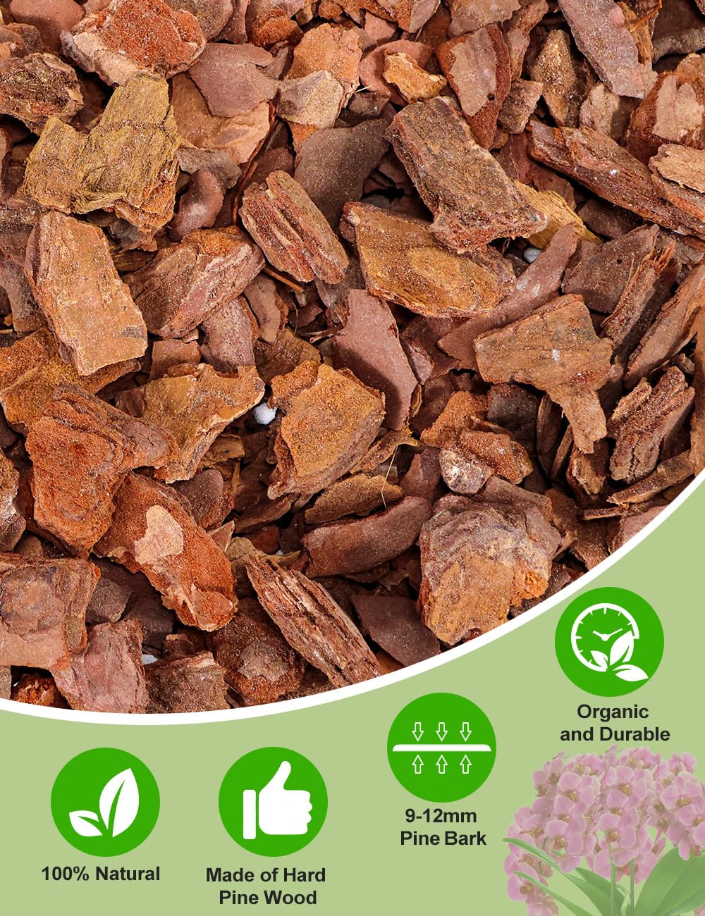 TOYPOPOR Orchid Potting Mix texture showing bark and perlite