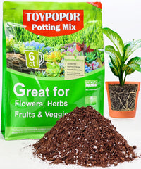 TOYPOPOR potting soil 6 qt front view packaging