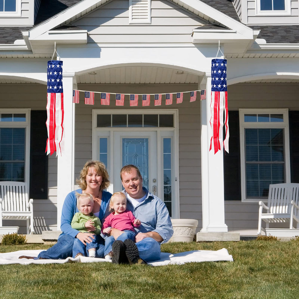 TPFEYEN American Flag Windsock 40 inch vibrant colors