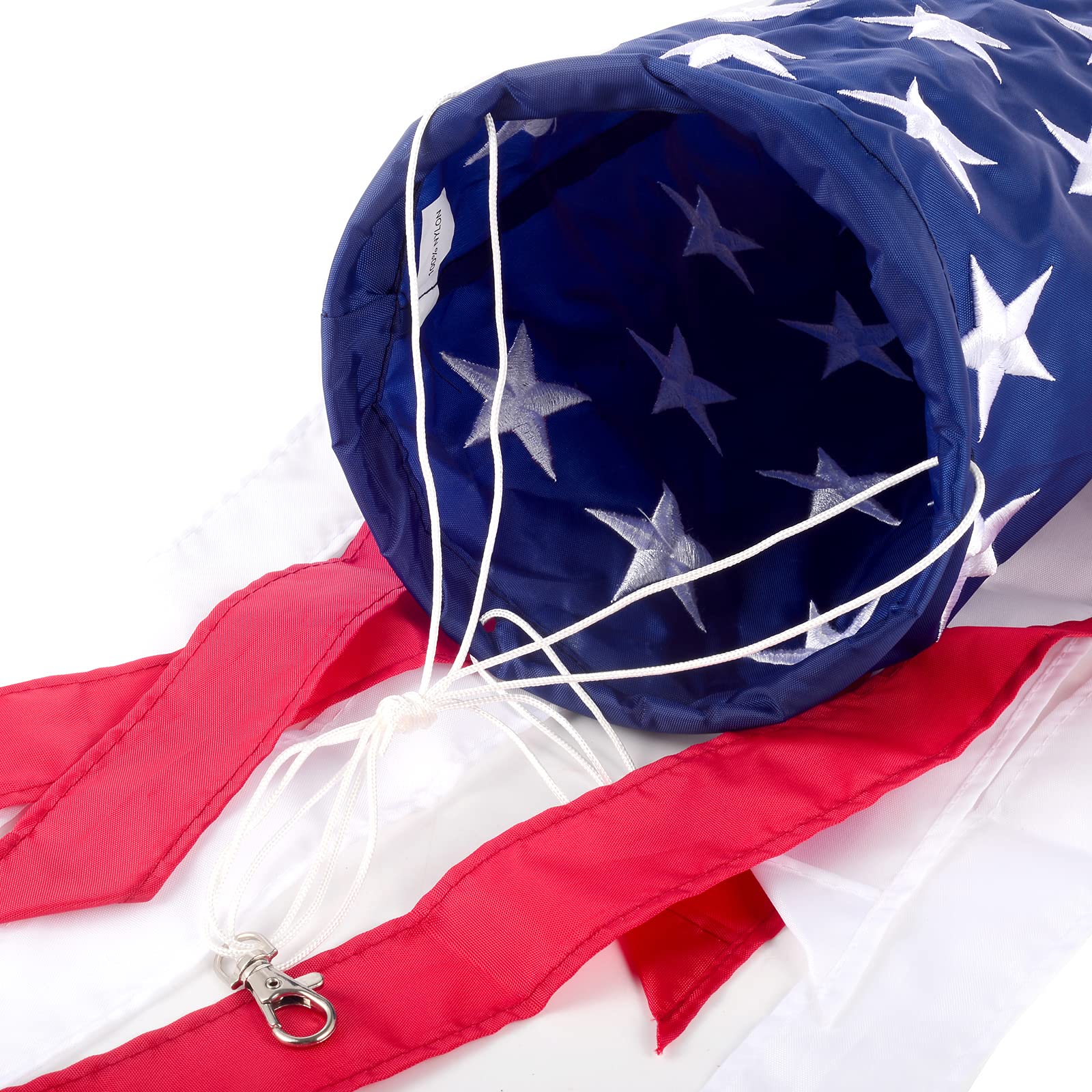 TPFEYEN American Flag Windsock 40 inch with embroidered stars