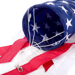 TPFEYEN American Flag Windsock 40 inch with embroidered stars