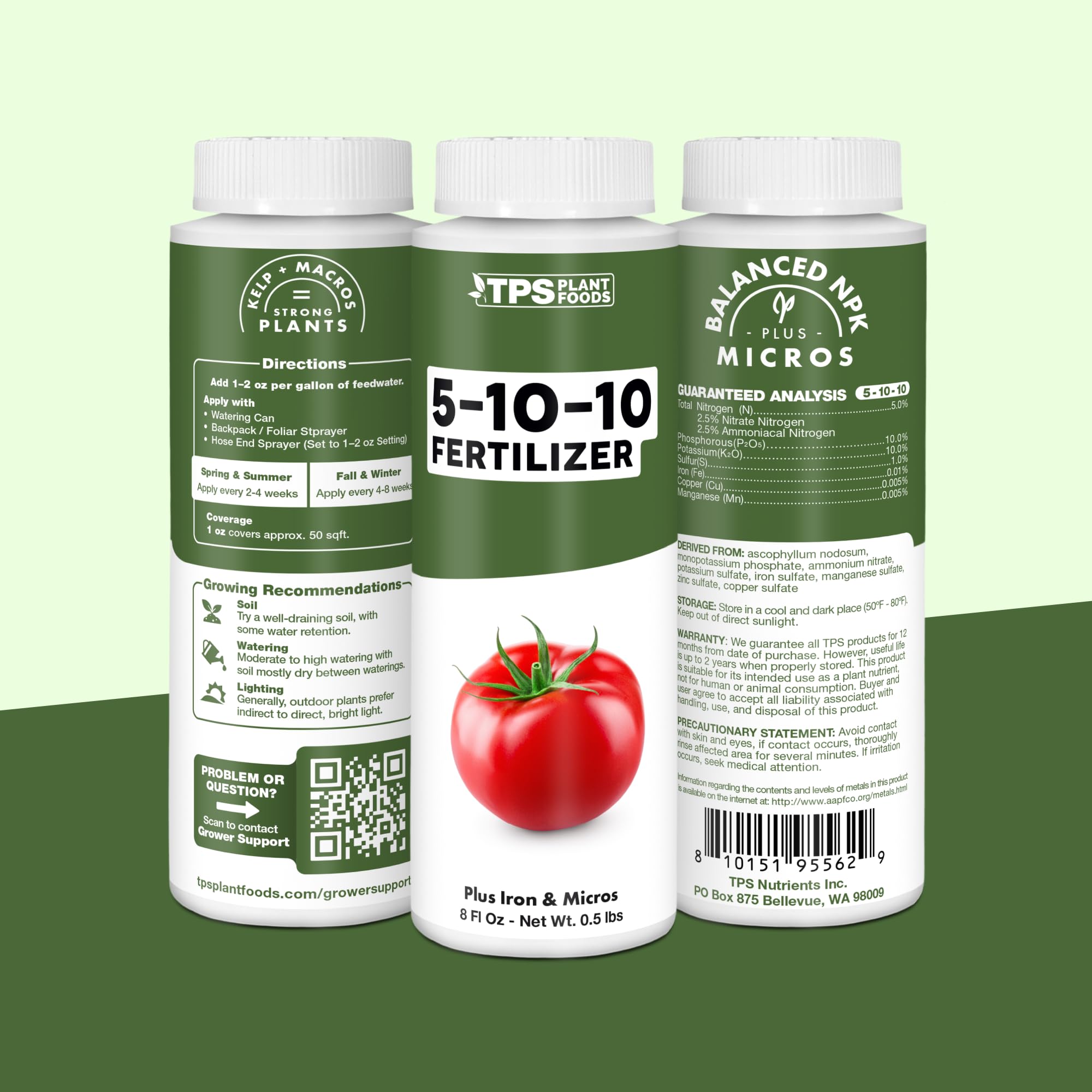 TPS NUTRIENTS 5-10-10 Fertilizer packaging details