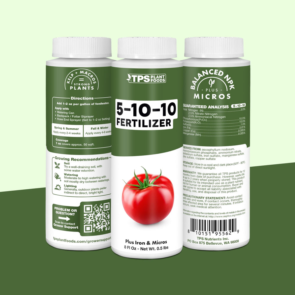 TPS NUTRIENTS 5-10-10 Fertilizer packaging details