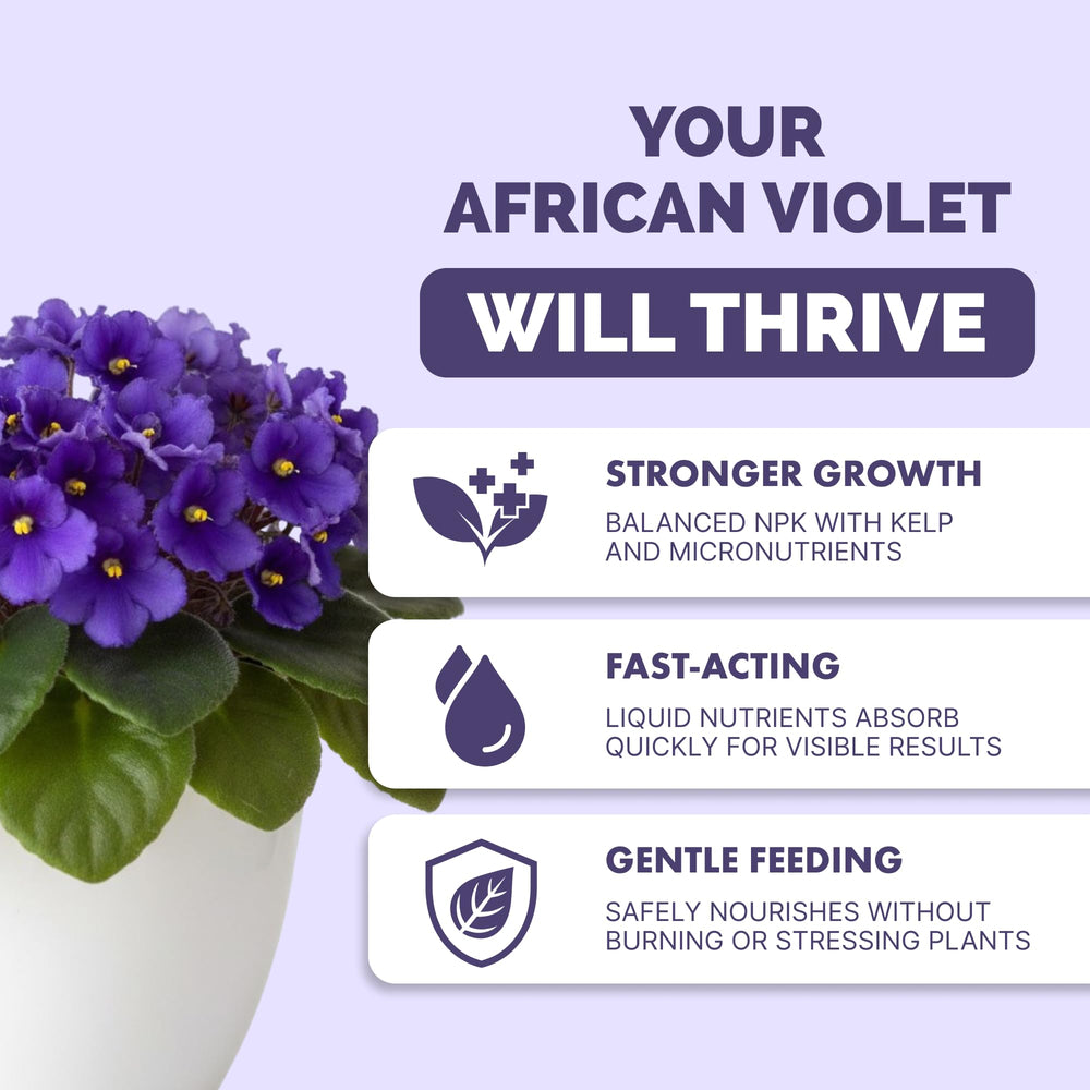 TPS NUTRIENTS African Violet Fertilizer 8 oz bottle side view