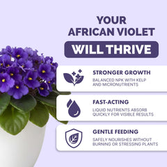 TPS NUTRIENTS African Violet Fertilizer 8 oz bottle side view