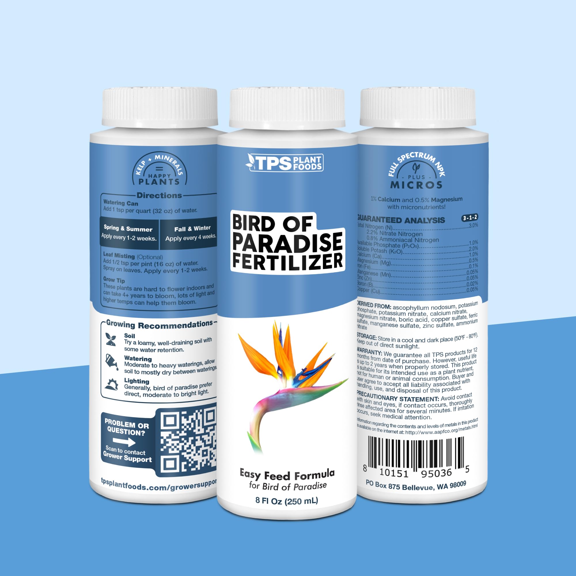 TPS NUTRIENTS Bird of Paradise Fertilizer packaging