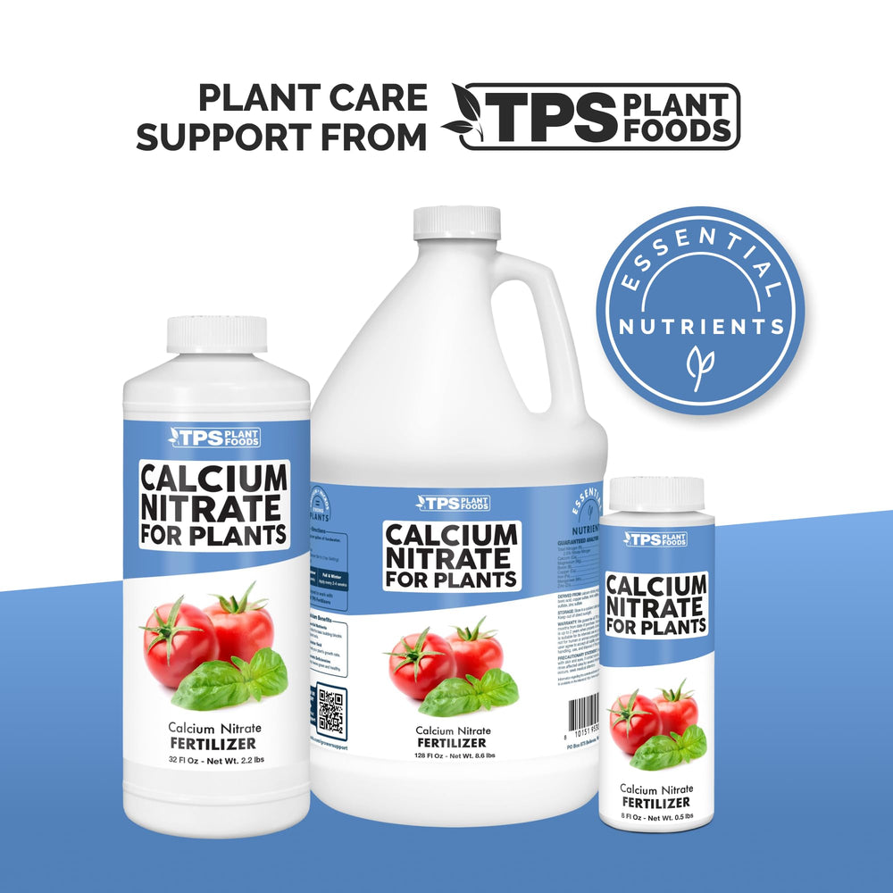 TPS NUTRIENTS Calcium Nitrate Fertilizer bottle with protective equipment