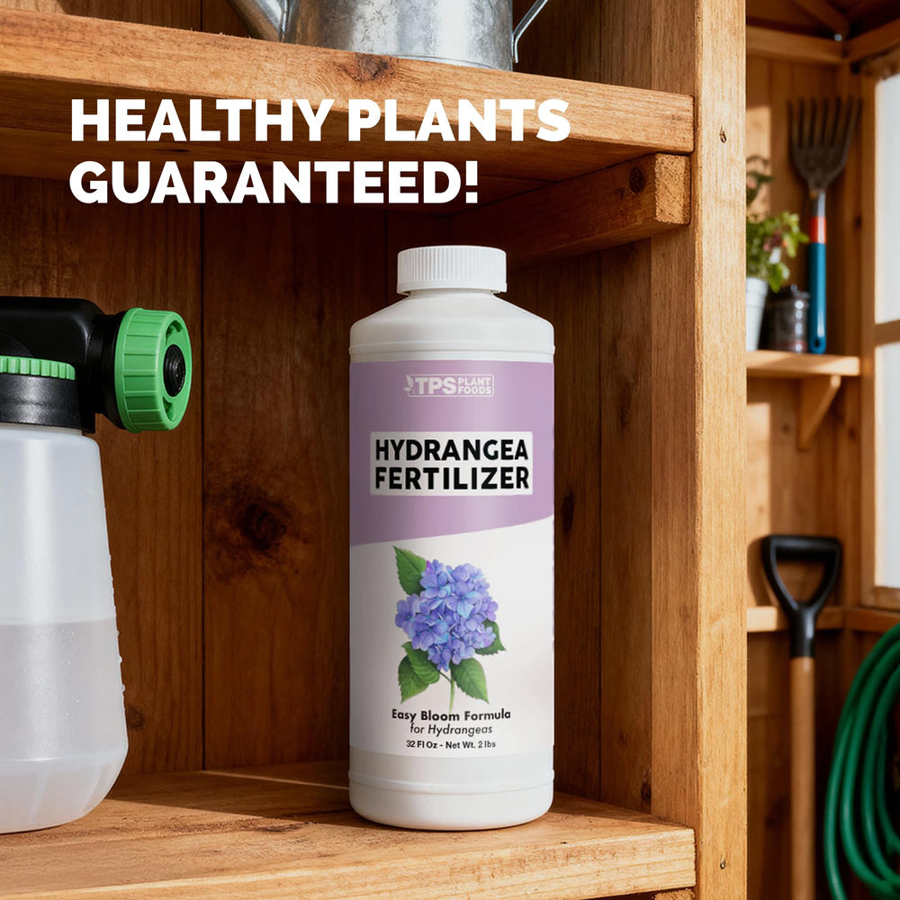TPS NUTRIENTS Hydrangea Fertilizer packaging on display